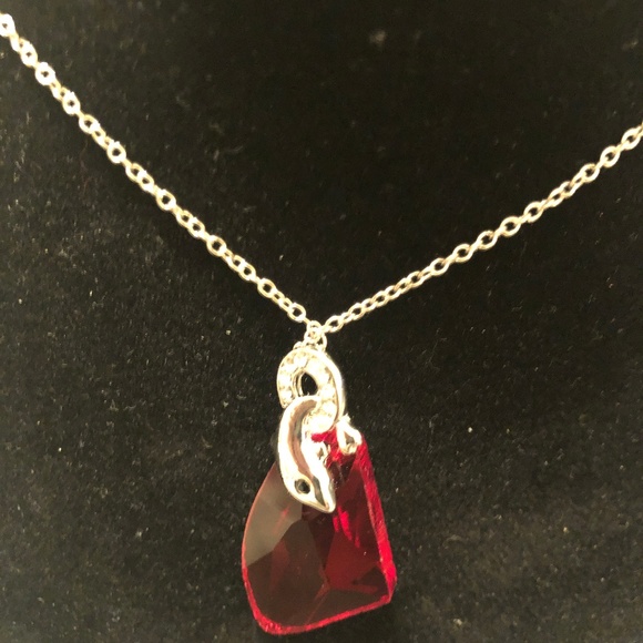 made with Swarovski crystal Pendant Chain Necklace - Picture 1 of 7